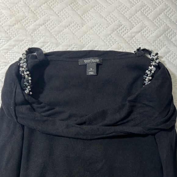 White House Black Market sweater with beaded shoulder straps - Picture 2 of 2